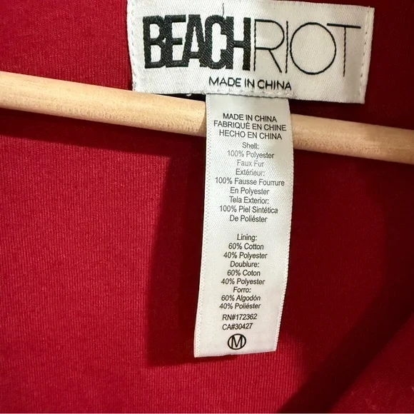 Anthropologie x Beach Riot Leona Slopes Sherpa Quarter-Zip Pullover Size M NWOT - Picture 11 of 15